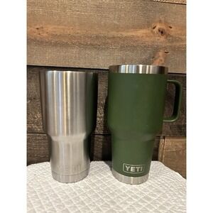 Lot Of 2 Yeti Rambler Tumblers  Colors Stainless Steel No Lids